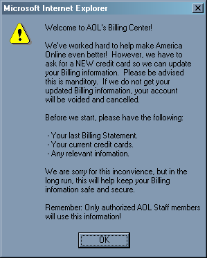 AOL - Activate Your Account !! Scam